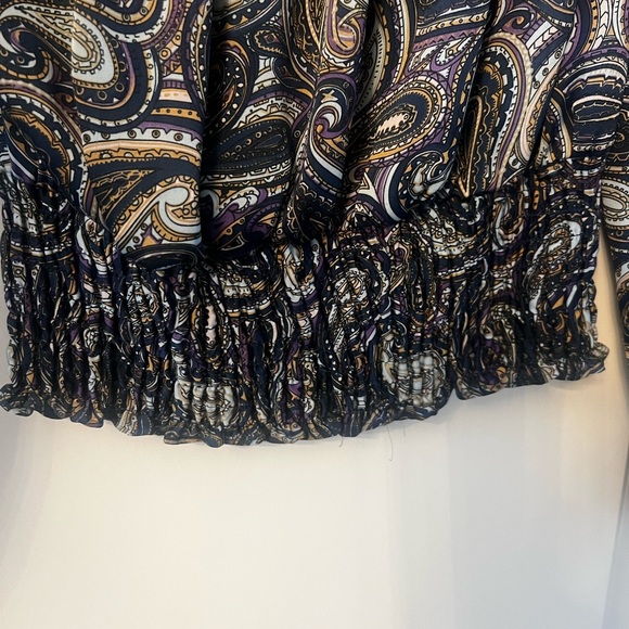 Michael Kors XS navy paisley top - Picture 5 of 5